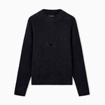 Maglione in ciniglia a costine con logo EM006450 AF29845 FC024 EMPORIO ARMANI Grigio 