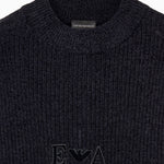 Maglione in ciniglia a costine con logo EM006450 AF29845 FC024 EMPORIO ARMANI Grigio 