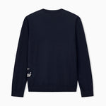 Maglione in lana vergine con ricamo logo EM006456 AF27941 MB020 EMPORIO ARMANI Blue 