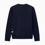Maglione in lana vergine con ricamo logo EM006456 AF27941 MB020 EMPORIO ARMANI Blue 