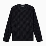 T-shirt in jersey di misto lyocell con stampa logo all-over EM007338 AF10017 FC375 EMPORIO ARMANI Nero 