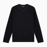T-shirt in jersey di misto lyocell con stampa logo all-over EM007338 AF10017 FC375 EMPORIO ARMANI Nero 