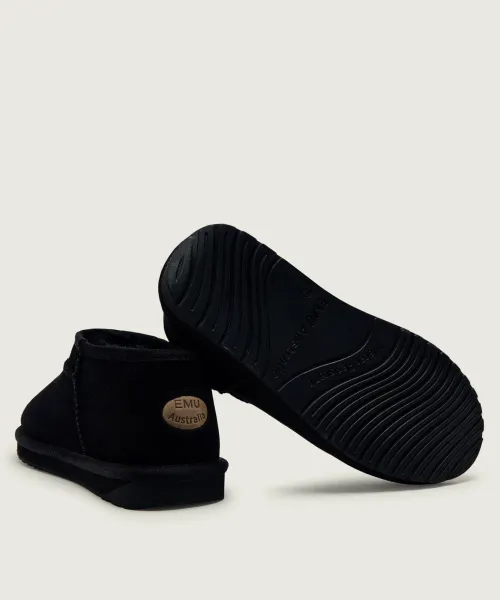 Stivaletti in nabuk con pelliccia interna STINGER COMPACT W13013 BLACK EMU AUSTRALIA Black 