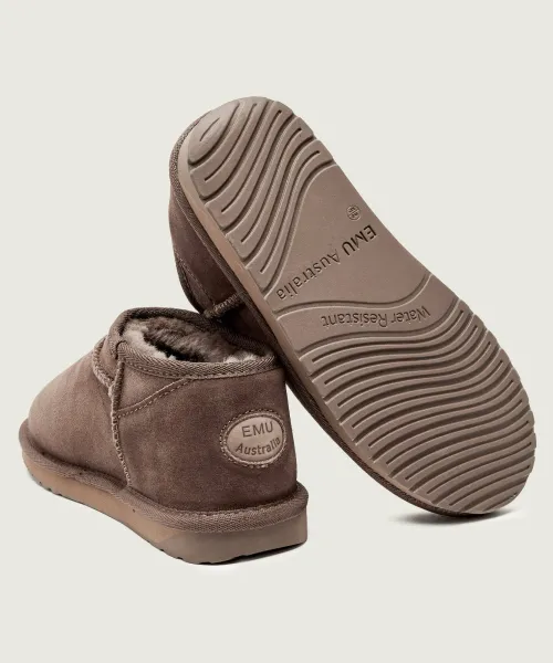 Stivaletti in nabuk con pelliccia interna STINGER COMPACT W13013 CHESTNUT EMU AUSTRALIA Chestnut 