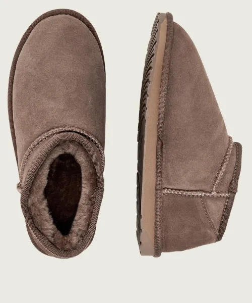Stivaletti in nabuk con pelliccia interna STINGER COMPACT W13013 CHESTNUT EMU AUSTRALIA Chestnut 
