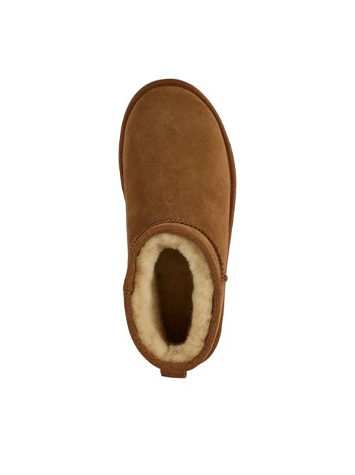 Stivaletti in nabuck con pelliccia interna e zeppa STINGER MICRO FLATFORM 2.0 W13296 CHESTNUT EMU AUSTRALIA Chestnut 