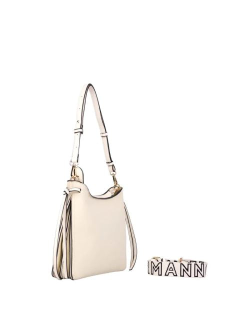 Borsa a spalla in ecopelle 12402126 IVORY ERMANNO FIRENZE Ivory 