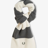 Sciarpa a coste a striscia vistosa C3305 560 FRED PERRY Ecru 