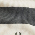 Sciarpa a coste a striscia vistosa C3305 560 FRED PERRY Ecru 