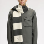 Sciarpa a coste a striscia vistosa C3305 560 FRED PERRY Ecru 