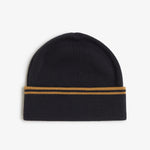 Berretto in lana merino C3317 U12 FRED PERRY Black/dk camel 