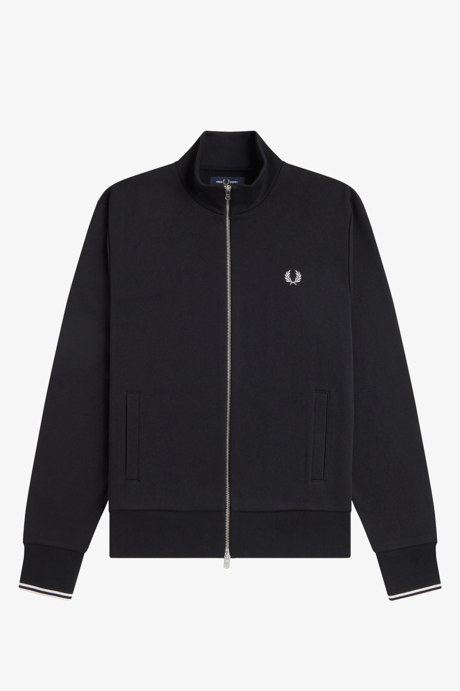 Felpa con zip J3340 102 FRED PERRY Black 