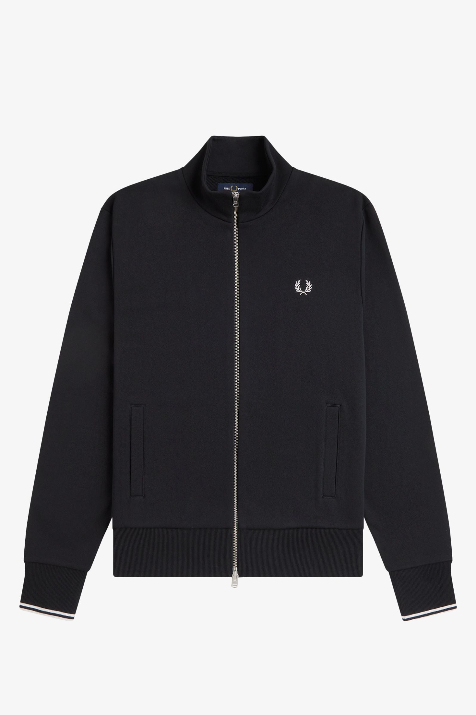Felpa con zip J3340 102 FRED PERRY Black 