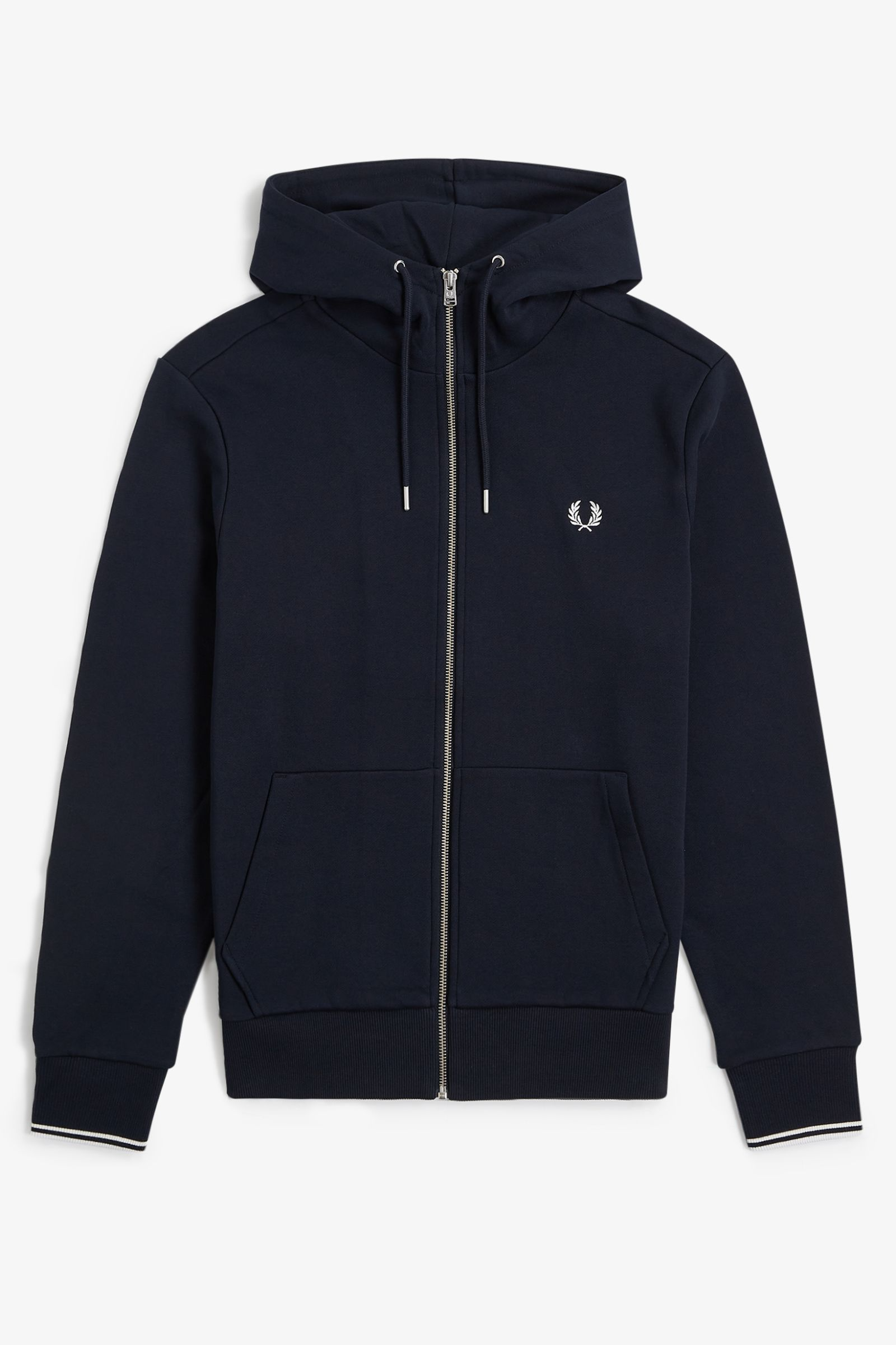 Felpa con zip e cappuccio J7536 795 FRED PERRY Navy 