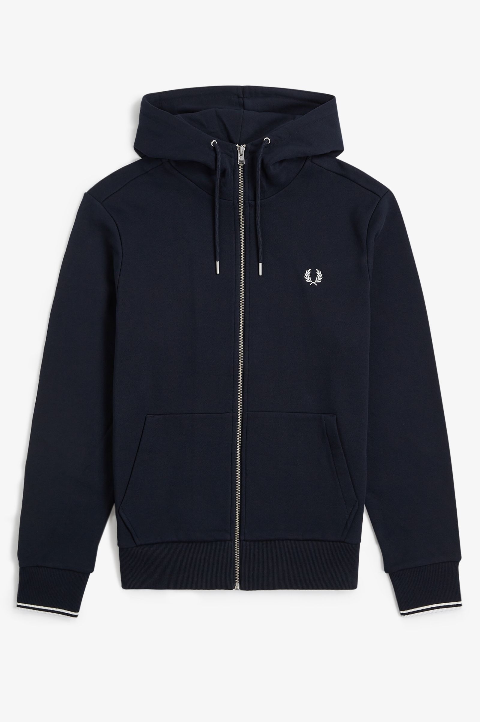 Felpa con zip e cappuccio J7536 795 FRED PERRY Navy 