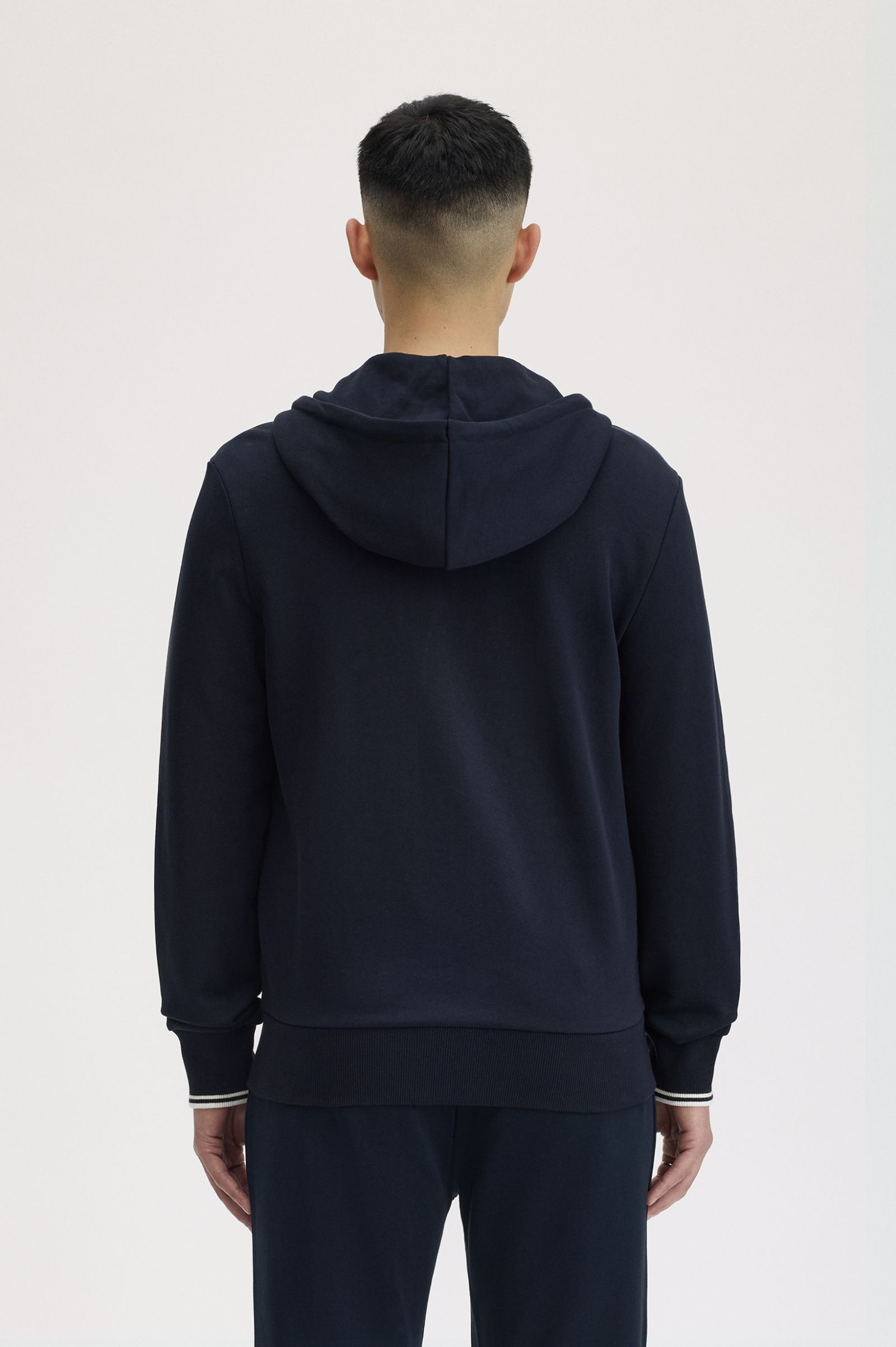 Felpa con zip e cappuccio J7536 795 FRED PERRY Navy 