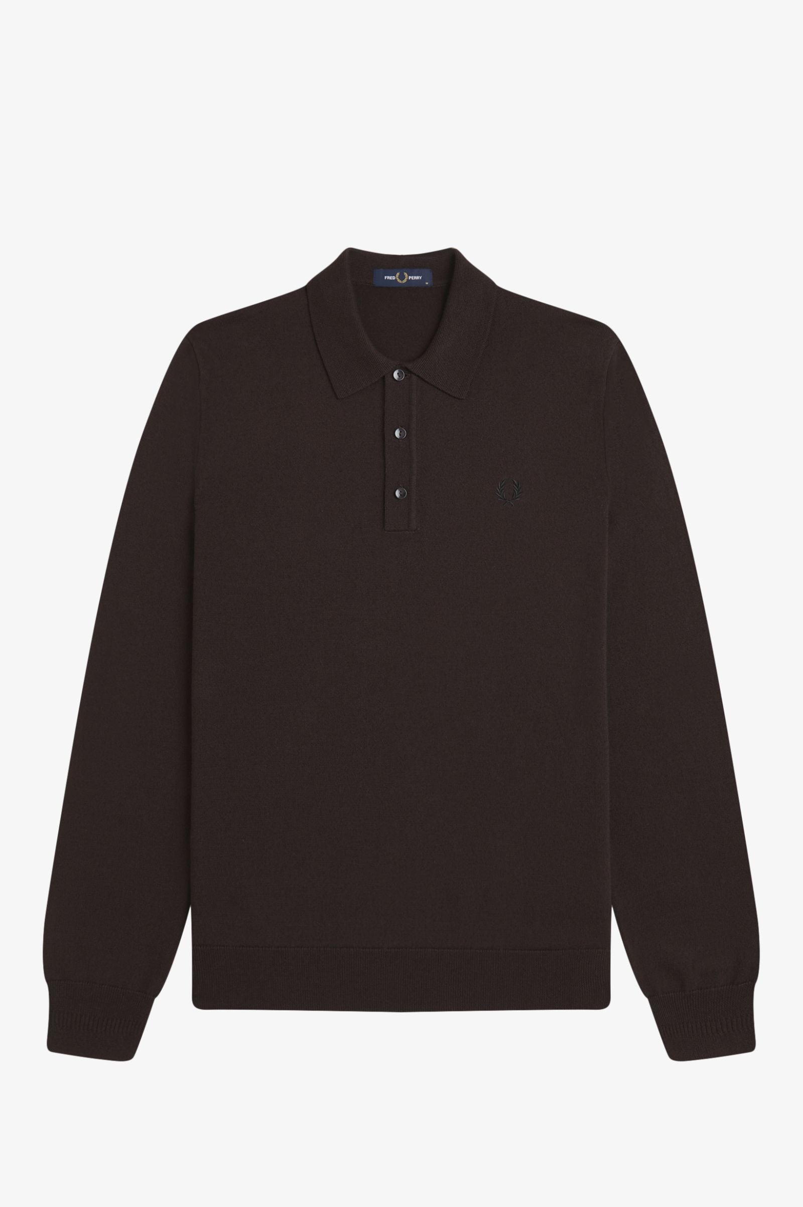 Polo in maglia a maniche lunghe K4535 33C FRED PERRY Rich brown 