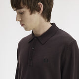 Polo in maglia a maniche lunghe K4535 33C FRED PERRY Rich brown 