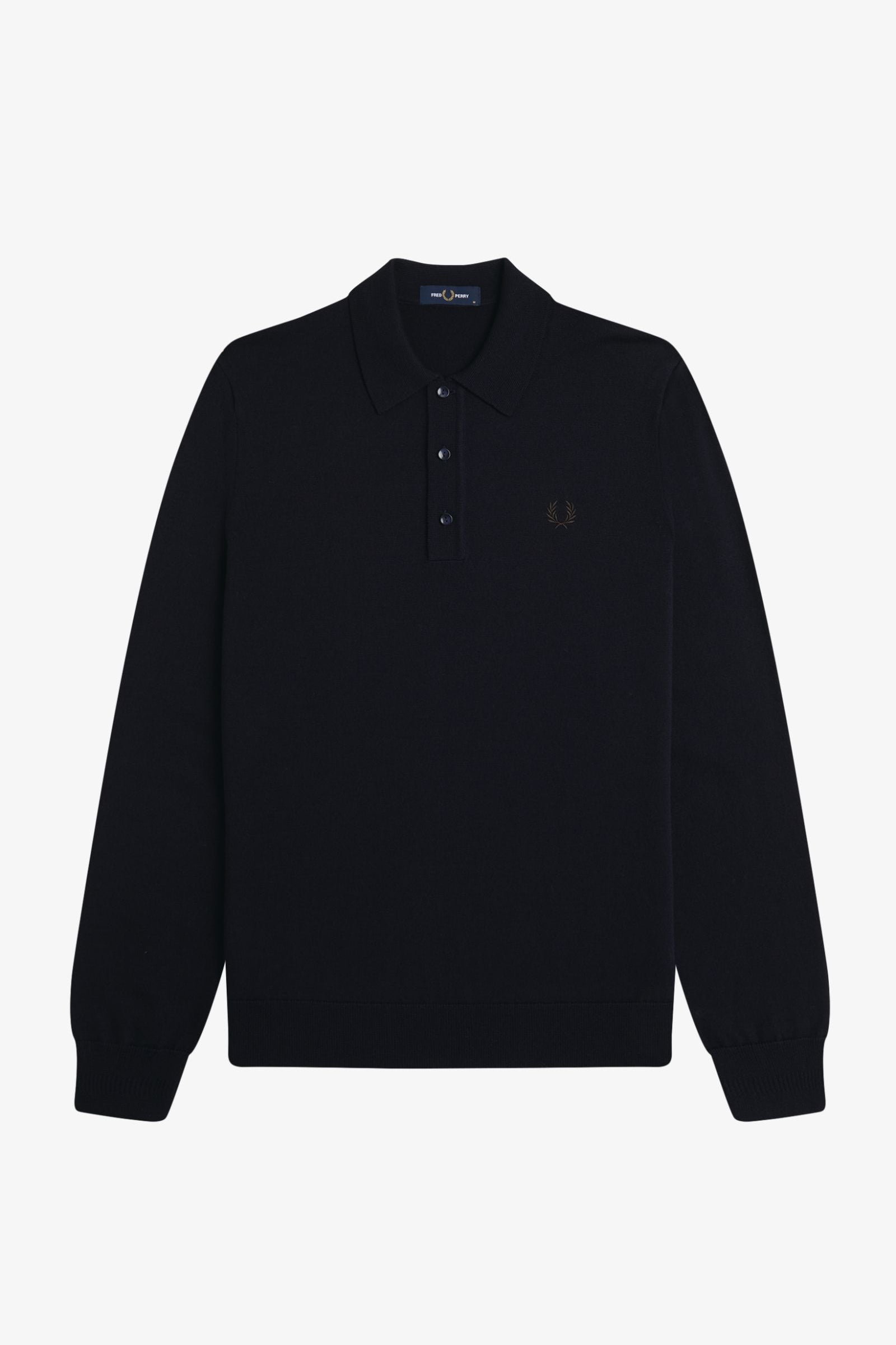 Polo in maglia a maniche lunghe K4535 421 FRED PERRY Navy 