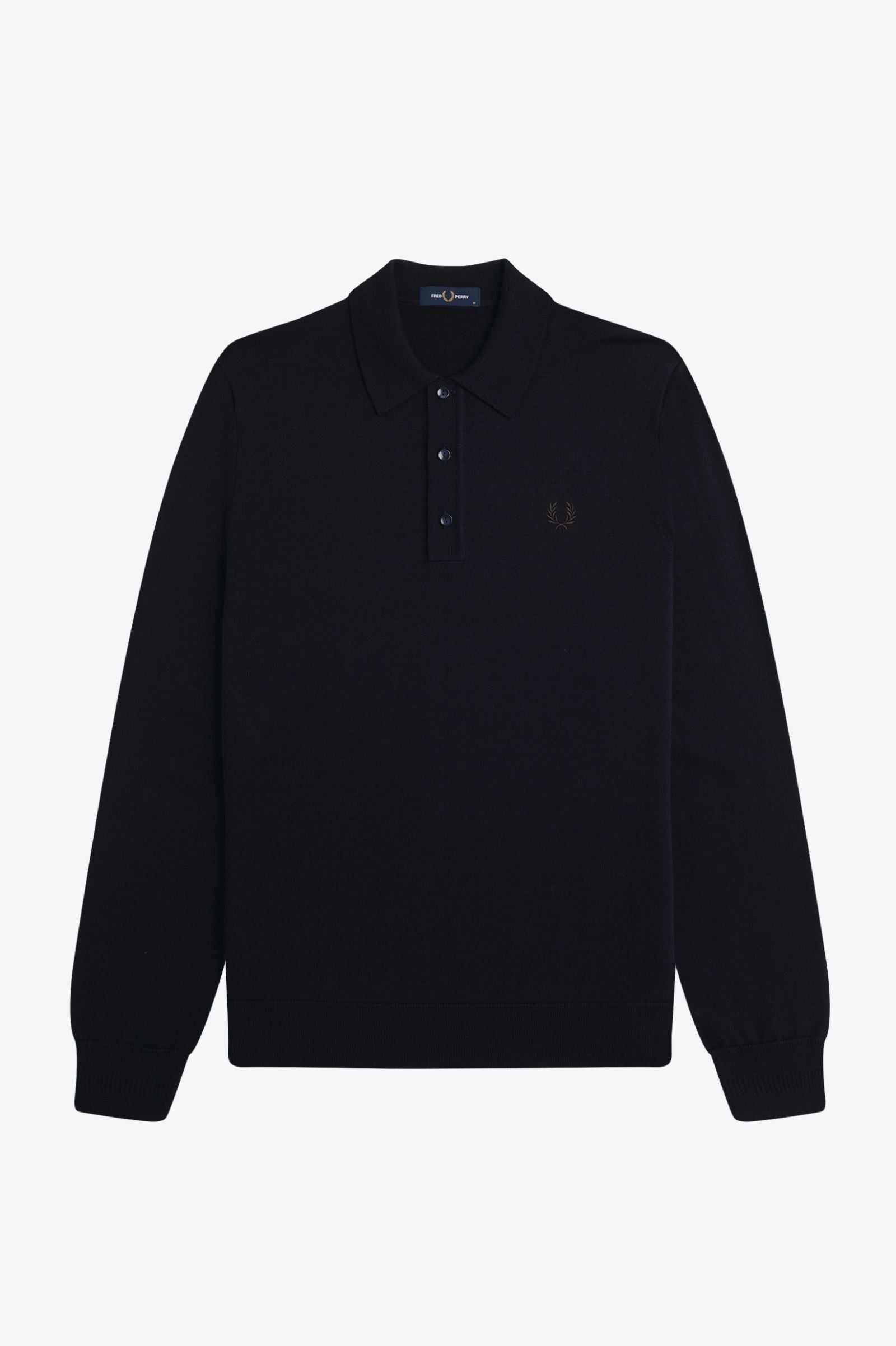 Polo in maglia a maniche lunghe K4535 421 FRED PERRY Navy 