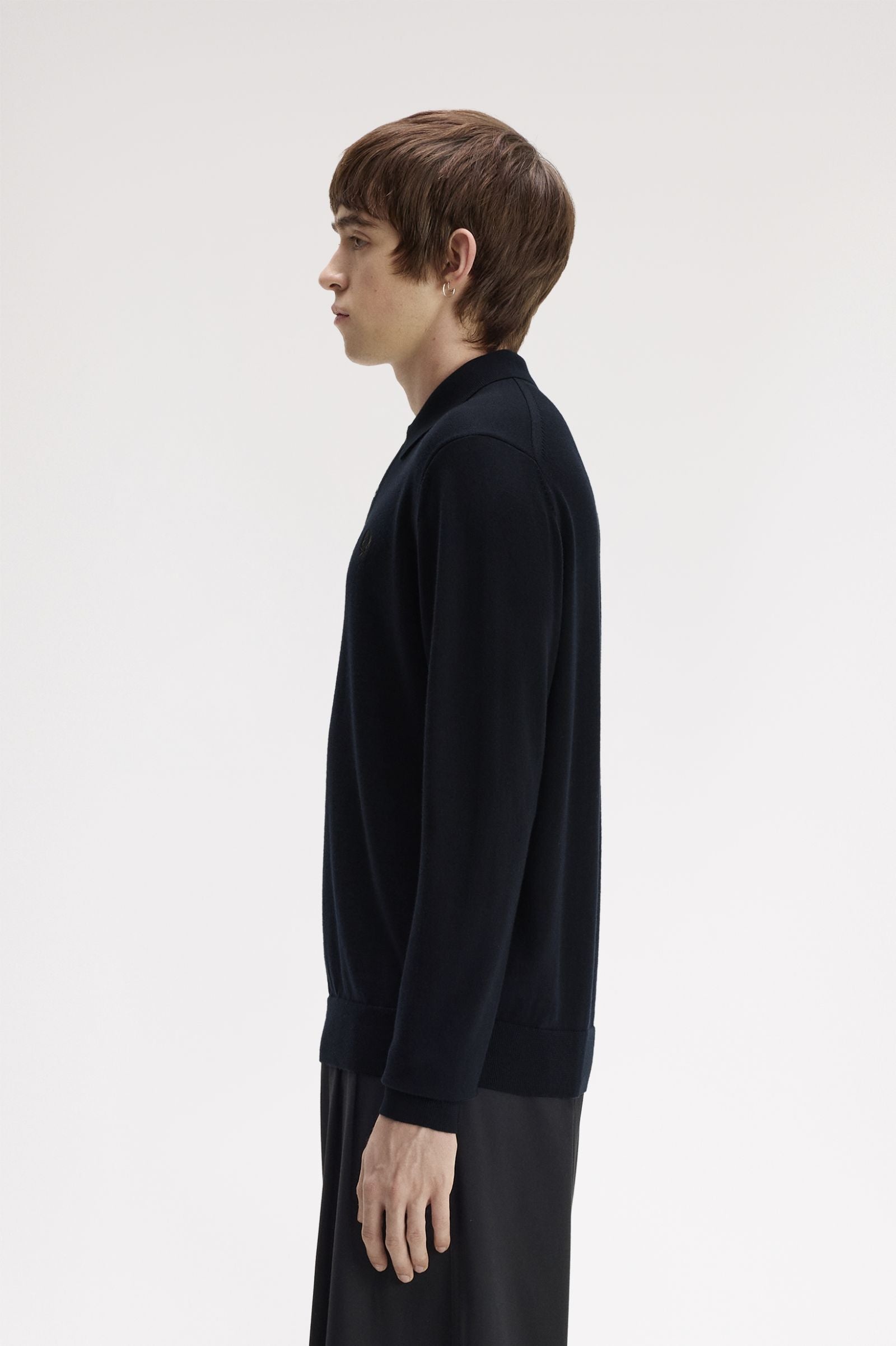 Polo in maglia a maniche lunghe K4535 421 FRED PERRY Navy 