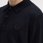 Polo in maglia a maniche lunghe K4535 421 FRED PERRY Navy 