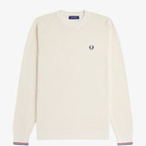 Maglione con lavorazione goffrata K6507 170 FRED PERRY Ecru 