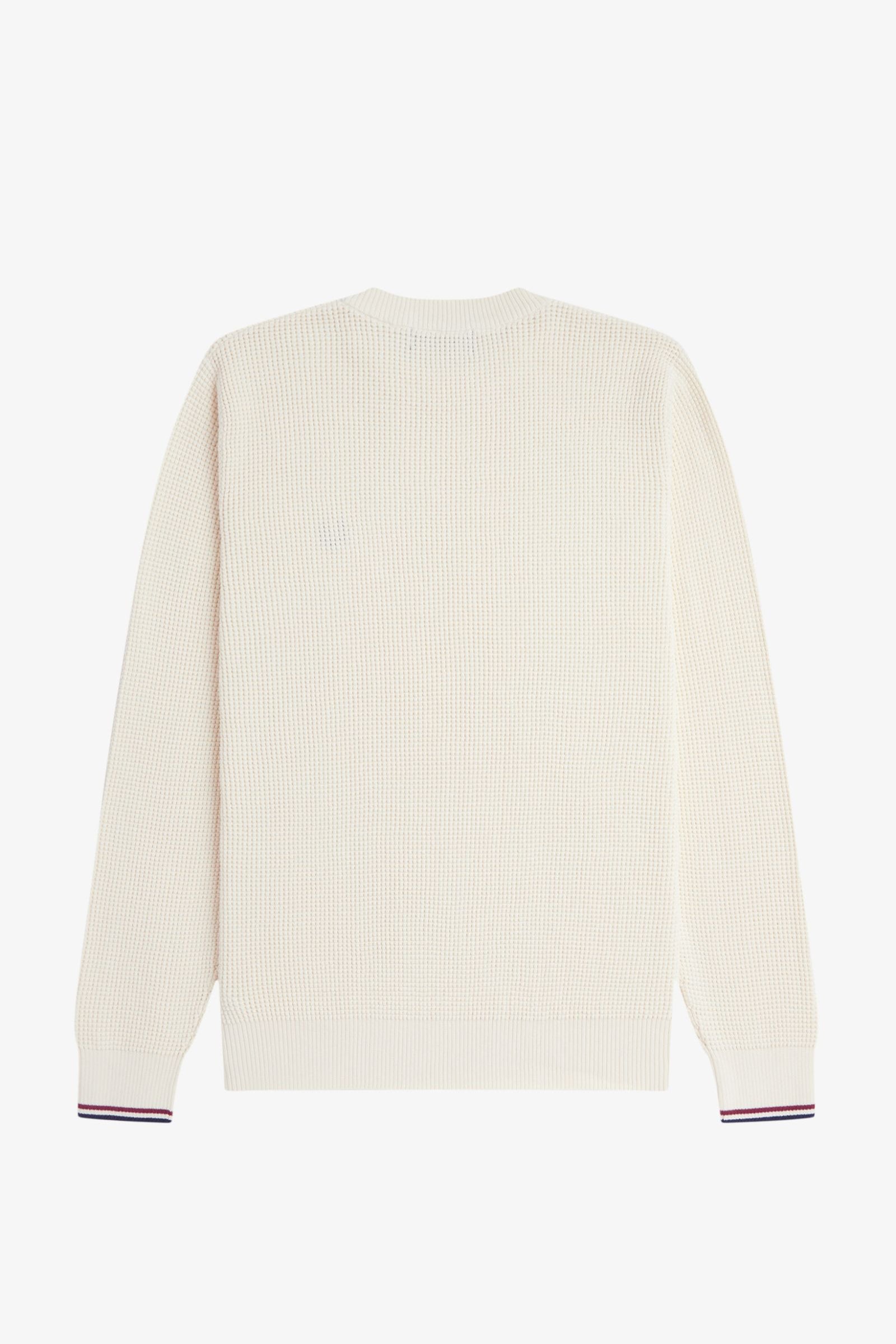 Maglione con lavorazione goffrata K6507 170 FRED PERRY Ecru 