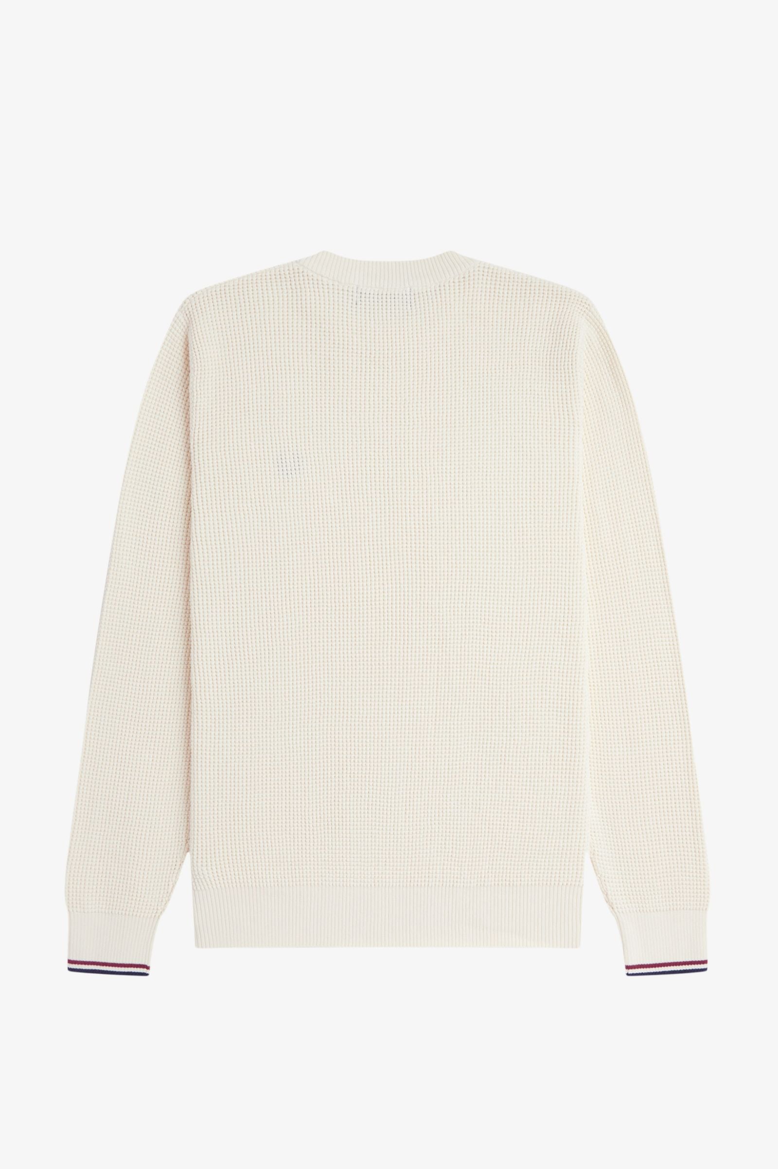 Maglione con lavorazione goffrata K6507 170 FRED PERRY Ecru 