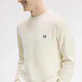 Maglione con lavorazione goffrata K6507 170 FRED PERRY Ecru 