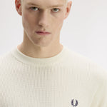 Maglione con lavorazione goffrata K6507 170 FRED PERRY Ecru 