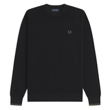 Maglione con lavorazione goffrata K6507 198 FRED PERRY Black 