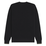 Maglione con lavorazione goffrata K6507 198 FRED PERRY Black 