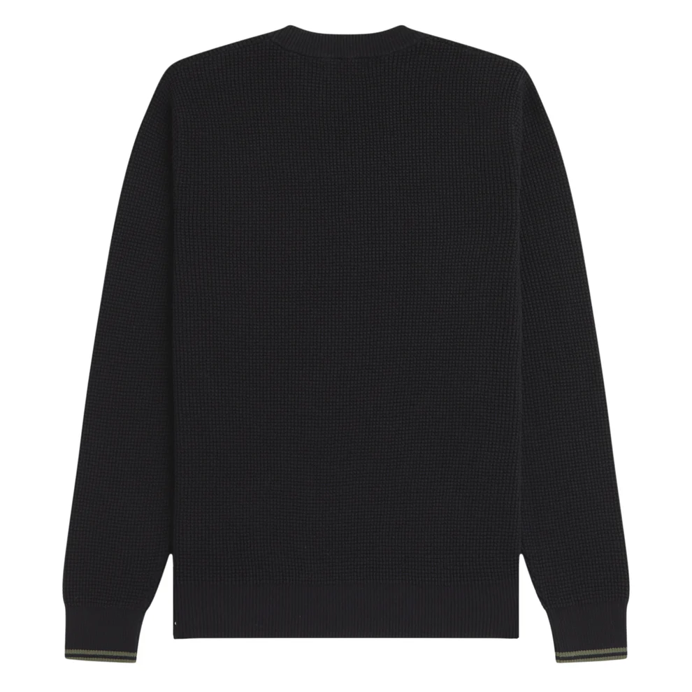 Maglione con lavorazione goffrata K6507 198 FRED PERRY Black 