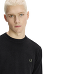 Maglione con lavorazione goffrata K6507 198 FRED PERRY Black 