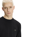 Maglione con lavorazione goffrata K6507 198 FRED PERRY Black 