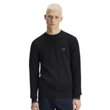 Maglione con lavorazione goffrata K6507 198 FRED PERRY Black 