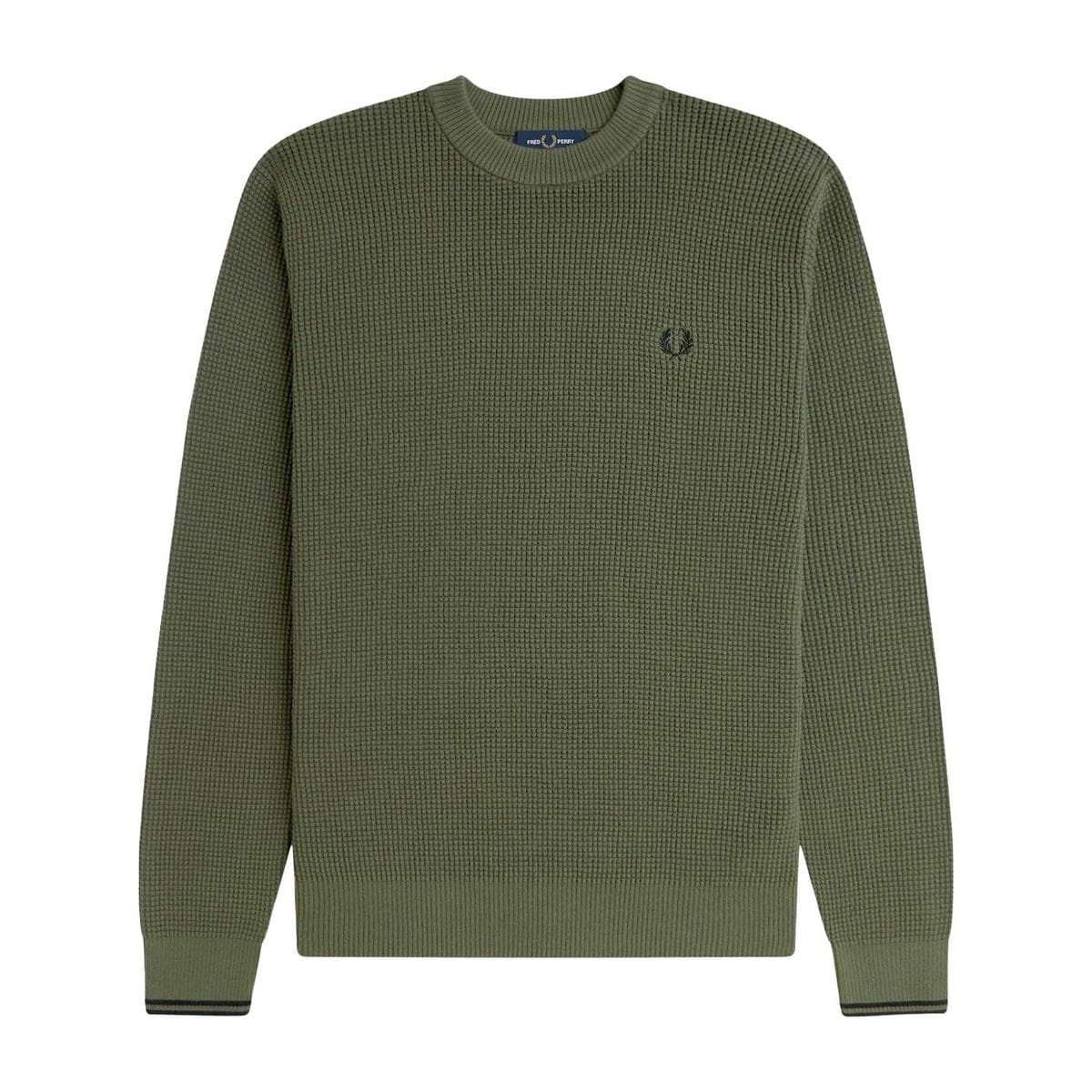 Maglione con lavorazione goffrata K6507 X21 FRED PERRY Green 