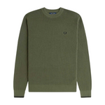Maglione con lavorazione goffrata K6507 X21 FRED PERRY Green 