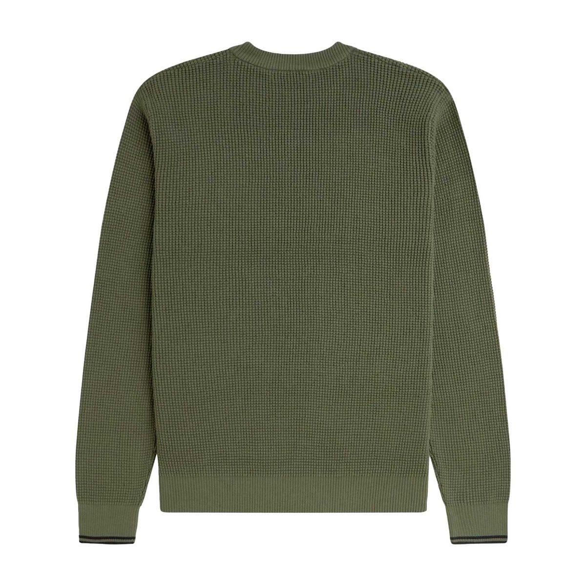 Maglione con lavorazione goffrata K6507 X21 FRED PERRY Green 