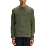 Maglione con lavorazione goffrata K6507 X21 FRED PERRY Green 