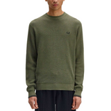Maglione con lavorazione goffrata K6507 X21 FRED PERRY Green 