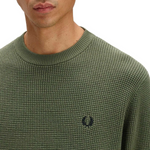 Maglione con lavorazione goffrata K6507 X21 FRED PERRY Green 