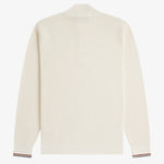 Maglione a mezza zip con lavorazione goffrata K8557 170 FRED PERRY Ecru 