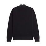 Maglione a mezza zip con lavorazione goffrata K8557 198 FRED PERRY Black 