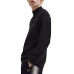 Maglione a mezza zip con lavorazione goffrata K8557 198 FRED PERRY Black 