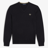 Maglia scollo a V K9600 198 FRED PERRY Black 