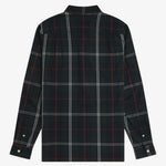 Camicia in popeline con motivo tartan M3456 Q20 FRED PERRY Night green 