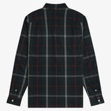 Camicia in popeline con motivo tartan M3456 Q20 FRED PERRY Night green 