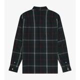 Camicia in popeline con motivo tartan M3456 Q20 FRED PERRY Night green 